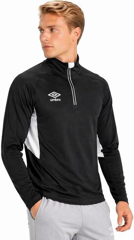 Umbro Men's Off Field Lightweight Athletic Quarter Zip Jacket in Kuwait