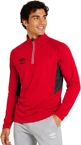 Umbro Men's Off Field Lightweight Athletic Quarter Zip Jacket in Kuwait