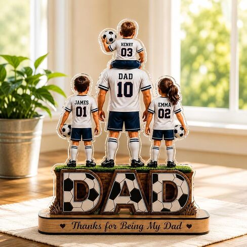 10'' Best Dad Ever Hands Down Big Size DIY Handprint Art Kit with Non-Toxic Paints, Dad Birthday Gifts from Son Daughter Kids, Toddler Crafts for Father's Day, Dad Keychain, Family Keepsake in Kuwait