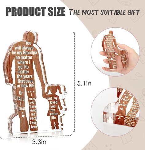 Grandpa Gifts from Granddaughter Grandpa Birthday Fathers Day Idea Gifts Best Grandpa Ever Gifts to My Great Grandpa Christmas Father's Day Grandparents Gifts Granddad Papa Plaque Sign in Saudi Arabia