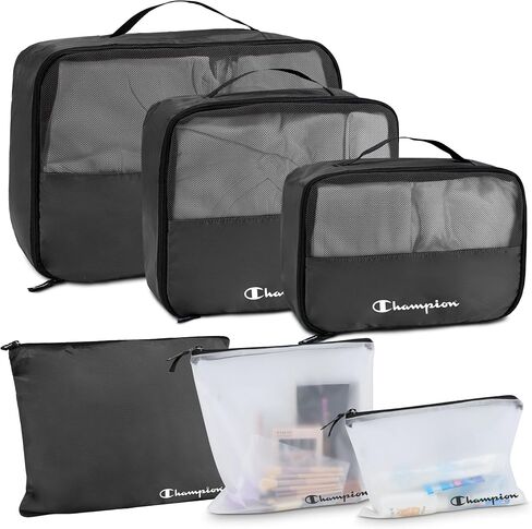 Champion Packing Cubes for Travel – 6 pc Packing Cubes Set for Suitcases, Space-Saving Packing Organizers in Kuwait