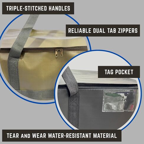 Moving Bags Heavy Duty, Packing Bags For Moving, Reinforced Camping Cargo Bag, Waterproof Canvas Storage Bins with Lids, Sturdy Extra Large Tote Bag with Zippers and Handles, Set of 5 Colors in Saudi Arabia