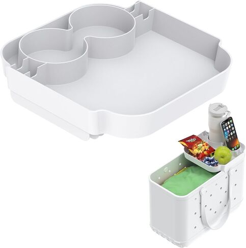KMOUANTS Beach Bag Tray Holder Compatibility with Bogg Bag and Simple Modern Large BeachBag Beach Bags for Beach Bag Accessories (Color:White) in Saudi Arabia