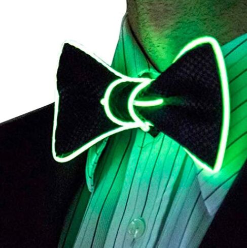 ربطة عنق مضيئة بإضاءة LED - ربطة عنق متوهجة قابلة للتعديل للحفلات وحفلات الزفاف والحفلات الراقصة in Kuwait