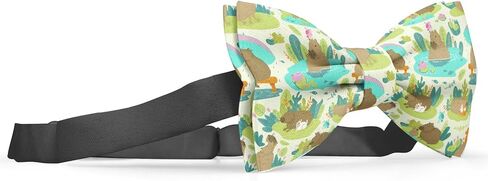 Pre-Tied Bow-Tie (Cute Capybara Animal Cartoon Pattern) Adjustable Bowties for Kids, Adults, Dogs, Cats in Saudi Arabia