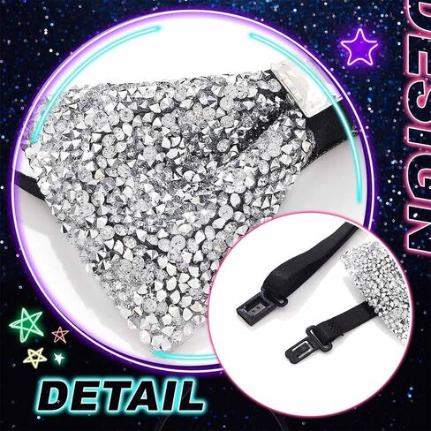 Rhinestone Bow Ties Pre Tied Crystal Bowties Party Costume Necktie for Adult in Kuwait