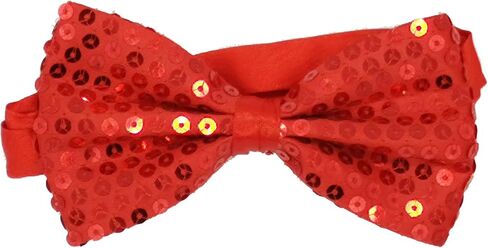 IZUS Men's Mardi-Gras-Bowtie Sparkling Novelty-Bow-Ties Gold-Purple-Green-Sequins Easy-Go Bowties for Carnival Masquerade in Kuwait