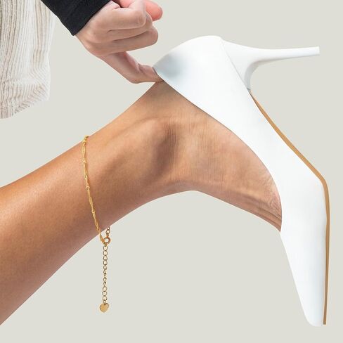 14K Gold Anklets for Women Gold Ankle Bracelets for Women Beaded Anklet for Womens Ankle Bracelet Water Wave-Inspired Design with Beads Twisted Anklets for Womens 9.4'' to 11'' in Saudi Arabia
