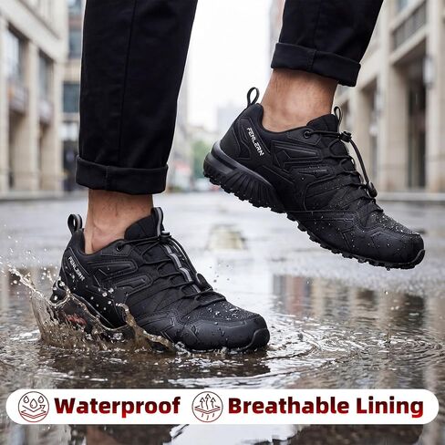 FENLERN Trail Running Shoes for Men Waterproof Lightweight Non-Slip Outdoor Hiking Trekking Sneakers in Saudi Arabia