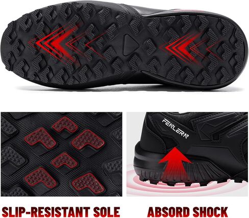 FENLERN Trail Running Shoes for Men Waterproof Lightweight Non-Slip Outdoor Hiking Trekking Sneakers in Saudi Arabia