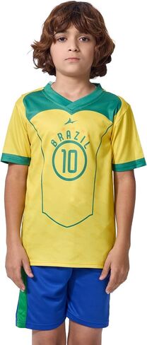 Kids Soccer Jersey- Fan Version Short Sleeve Shirt for Game Day,Training Uniform for Boy and Girls in Kuwait