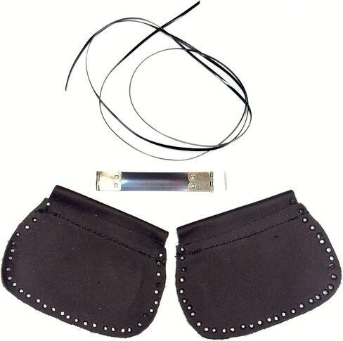 DIY Flex Top Leather Coin Purse Kit - Make Your Own Squeeze Coin Pouch with Leather, Lace & Spring Frame - Craft Kit for Scouts & Groups in Saudi Arabia