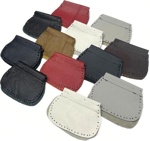 DIY Flex Top Leather Coin Purse Kit - Make Your Own Squeeze Coin Pouch with Leather, Lace & Spring Frame - Craft Kit for Scouts & Groups in Saudi Arabia