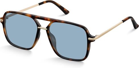 Fanshen Trendy Sunglasses Womens Men, Square Aviator Polarized Sun Glasses UV Protection for Driving, Travel & Everyday Wear in Kuwait
