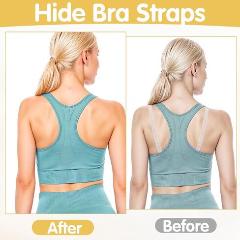 Nogeqi 15 Pcs Bra Strap Clips, Bra Clips to Make Racerback, Bra Strap Holders for Slipping,Bra Straps, Adjustable Conceal Bra Clip for Full Cup Size, Bra Converter Cleavage in Kuwait