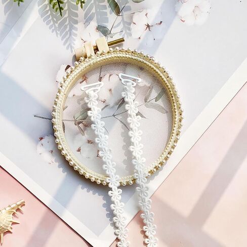 Moly Story White Floral Bra Straps, Decorative Spaghetti Bra Strap Replacement, Adjustable Shoulder Straps for Bras, Dresses in Saudi Arabia