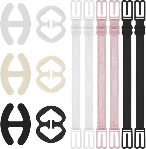 Invisible Clear Bra Straps & Clips, Adjustable Transparent Strap Holder for Slipping, Ballet, Dance & Bra Extender in Saudi Arabia