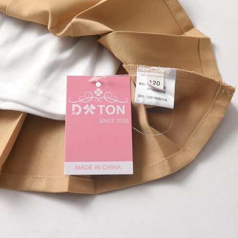 تنورة DXTON للفتيات ذات ثنيات مع شورت مدمج، تنانير تنس عالية الخصر، تنانير موحدة للمدرسة صلبة متعددة الاستخدامات، من 4 إلى 10 سنوات in Kuwait