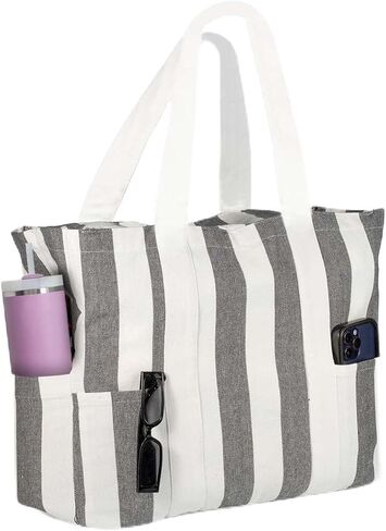 Folkulture Beach Bags for Women Large Waterproof Beach Tote Bag Zipper Beach Bags in Saudi Arabia