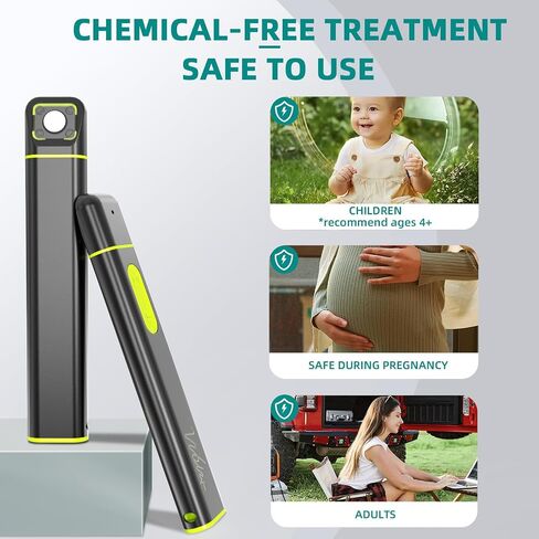 Vibis Insect Bite and Sting Relief, Rechargeable Bug Bite Itch Relief Thing for Mosquito Bites, Chemical-Free Insect Bite Healer, Fast Symptom Relief from Itching and Swelling - Grey in Kuwait