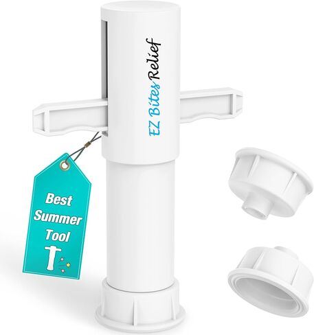 Trobing Bug Bite Suction Tool - Venom Extractor & Bee Bite Sucker Tool for Sting, Wasp & Spider Bites - Natural Itch Relief Chemical Free, Outdoor Tool for Camping Hiking, Kids & Adults (White-1 Pack) in Kuwait