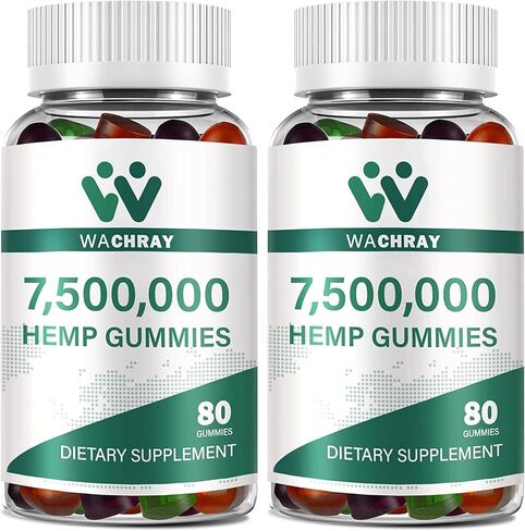 Hemp Gummies for Sleep Anxiety Pain Inflammation Relief Chewable High Potency Premium Ultra Strength Organic 100% Natural Hemp Gummy Low Sugar for Adults 2 Packs in Saudi Arabia