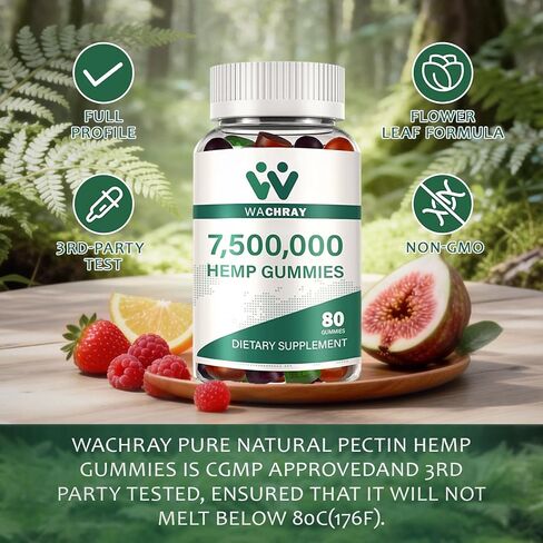 Hemp Gummies for Sleep Anxiety Pain Inflammation Relief Chewable High Potency Premium Ultra Strength Organic 100% Natural Hemp Gummy Low Sugar for Adults 2 Packs in Saudi Arabia