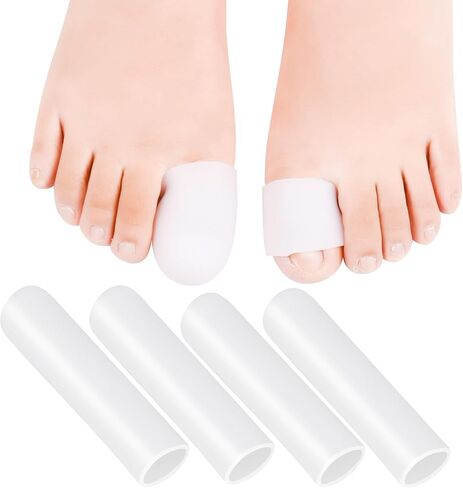 Big Toe Caps, Gel Toe Tubes 4 Pack, Silicone Toe Sleeves Protectors Bandages Pads for Blister, Callus, Corn, Sore, Toe Rubbing Treatment Wen and Women in Saudi Arabia