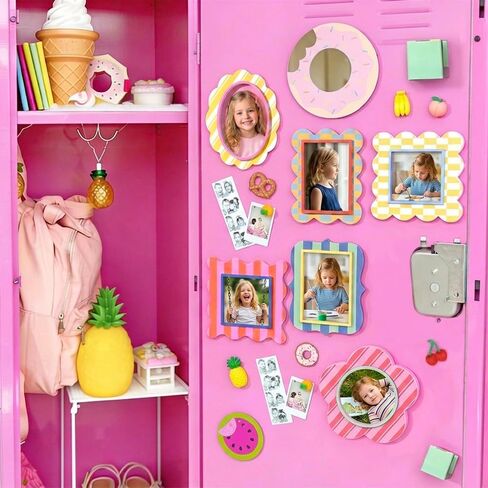 6 Pack Magnetic Photo Frames Sets Magnet Picture Fridge Frame for Refrigerator Locker Frames Locker Decor Colorful Photo Frames Sets in Saudi Arabia