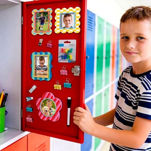 6 Pack Magnetic Photo Frames Sets Magnet Picture Fridge Frame for Refrigerator Locker Frames Locker Decor Colorful Photo Frames Sets in Saudi Arabia