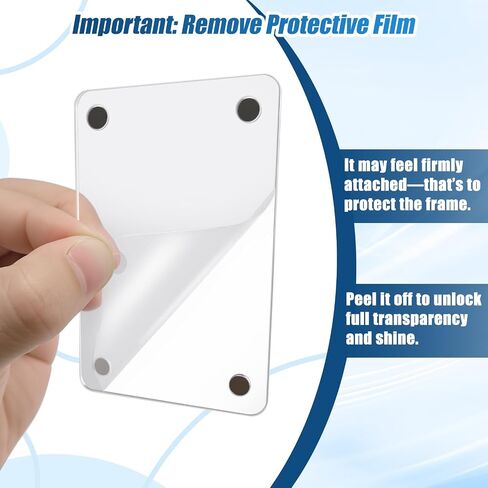 10 Pack Acrylic Fridge Magnetic Frame for Polaroid, 2.36x3.54 Inch Mini Picture Frames for Fujifilm Instax Mini, Clear Magnet Frames for Refrigerator, Double Sided Wallet Size Magnetic Photo Frame in Saudi Arabia