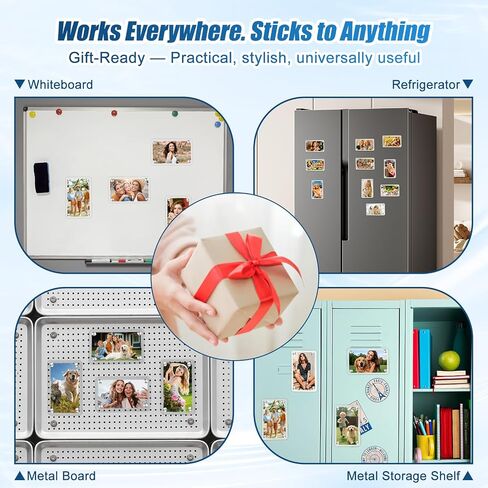 10 Pack Acrylic Fridge Magnetic Frame for Polaroid, 2.36x3.54 Inch Mini Picture Frames for Fujifilm Instax Mini, Clear Magnet Frames for Refrigerator, Double Sided Wallet Size Magnetic Photo Frame in Saudi Arabia