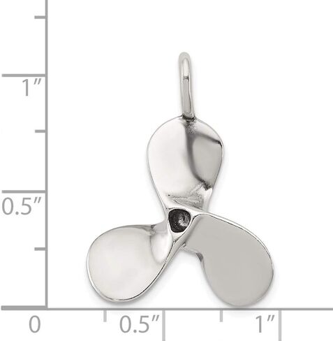 Solid 925 Sterling Silver 3D Antiqued Large Boat Propeller Charm in Kuwait