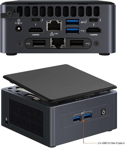 Intel NUC 12 Pro NUC12WSHi5 Dual LAN Mini Desktop Computer, 12th Gen Core i5-1240P(12C/16T, Up to 4.4G) Mini PC Barebone,No RAM&SSD in Saudi Arabia