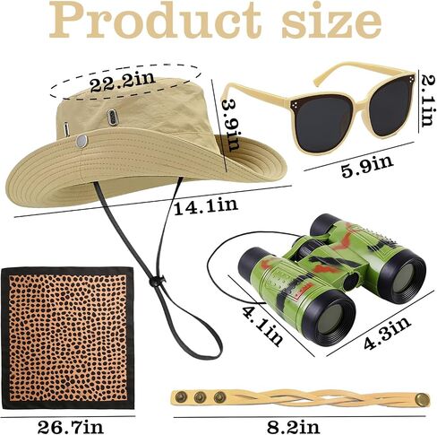 5 Pcs Safari Costume Accessories Set for Women, Adult Zoo Keeper Outfit for Halloween Cosplay, Safari Themed Party, Rave, Daily Use in Saudi Arabia