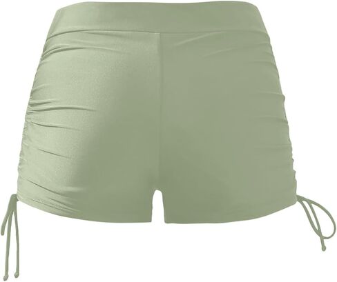 Girls Swim Shorts High Waisted Bathing Suit Side Drawstring Bottoms Swimsuit Swimming Trunk Swimwear Board Shorts in Saudi Arabia