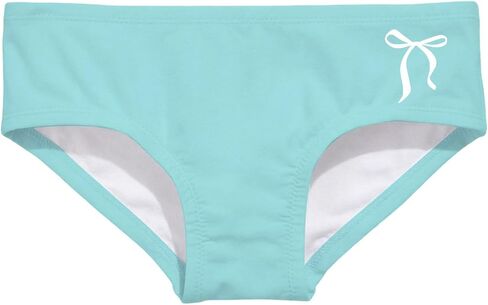 Girls Bowknot Print Swim Bikini Bottoms Fitted Stretchy Swim Briefs Cute Summer Underwear Bathing Suits for Beach in Saudi Arabia
