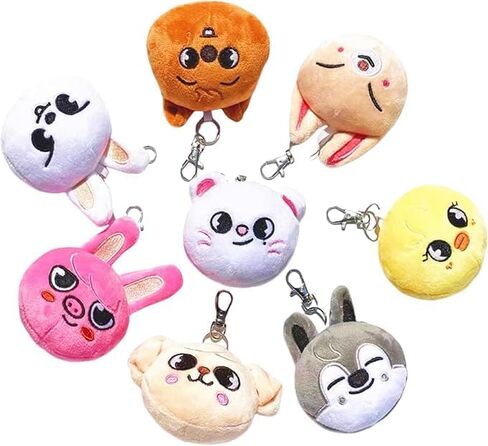 8 PCS Skz Keychains Stray skz Plush Keychains SKZ Set Key Pendant in Saudi Arabia