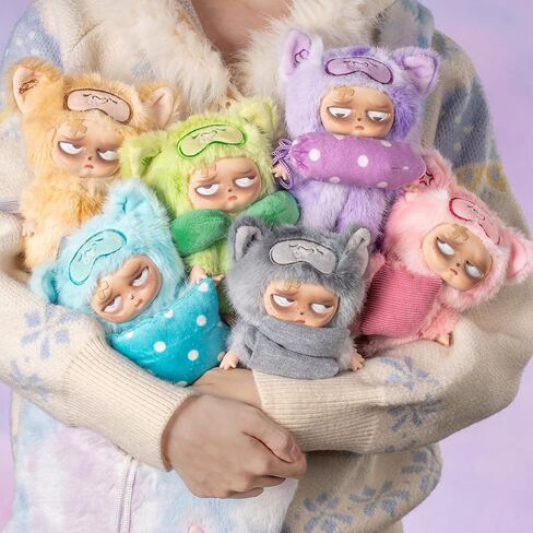 صندوق أعمى من القطيفة من CALEMBOU، همسات Grumpipi اللطيفة إلى سلسلة مفاتيح Dreamland سلسلة مفاتيح محشوة ناعمة، حقيبة سحر من الفينيل الغامضة من Kawaii قابلة للتجميع لعيد الميلاد وعيد الميلاد in Kuwait
