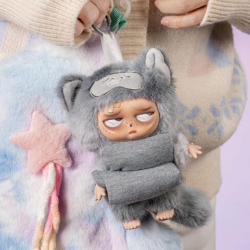 صندوق أعمى من القطيفة من CALEMBOU، همسات Grumpipi اللطيفة إلى سلسلة مفاتيح Dreamland سلسلة مفاتيح محشوة ناعمة، حقيبة سحر من الفينيل الغامضة من Kawaii قابلة للتجميع لعيد الميلاد وعيد الميلاد in Kuwait
