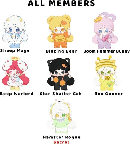 YOOKI Cute is No.1 Series Cute Plush keychain Blind Box (1 of 7 Possible Styles) YOOKI Key Ring Collectible Birthday Gifts(1Pc Blind Box) in Saudi Arabia