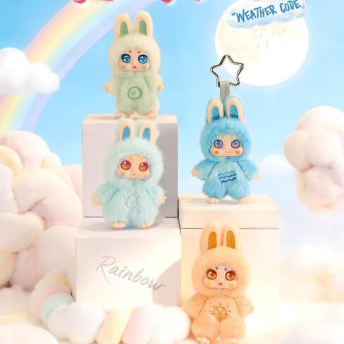 Kimmon Weather Code Series Cute Plush Keychain Blind Box (1 of 16 Possible Styles) Kimmon Key Ring Collectible Birthday Gifts (1Pc Blind Box) in Saudi Arabia