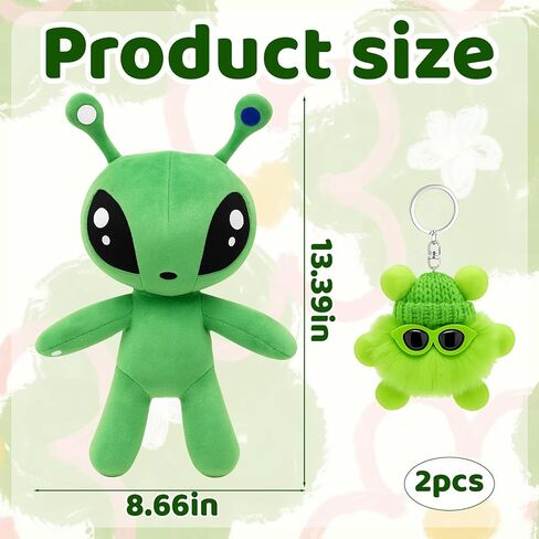 Alien Props, Soft Green Alien Props for Adults, Collectible Prop for Aliens Fans, Large 35cm Prop and Keychain Accessory for Adults, Display and Gift Options in Saudi Arabia