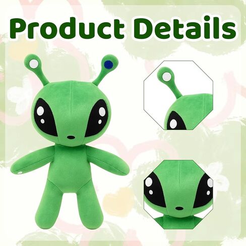 Alien Props, Soft Green Alien Props for Adults, Collectible Prop for Aliens Fans, Large 35cm Prop and Keychain Accessory for Adults, Display and Gift Options in Saudi Arabia