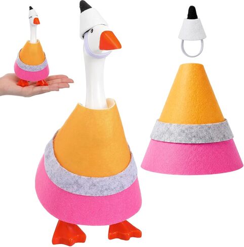 Hahafelt 4 Sets Back to School Mini Desk Goose Outfits 7 Inch Magnetic Silly Goose Statue Keychain Felt Clothing for Holiday Party Nursery Classroom Decor (Mixed Style) in Kuwait
