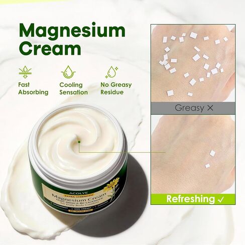 Total Relief Magnesium Cream with Arnica: Extra Strength Topical Magnesium Cream for Muscles, Joints & Legs | Magnesium Chloride with MSM, B6 - Fast Absorbing & Non-Greasy - Cruelty Free - 4 OZ in Saudi Arabia