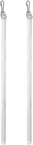 Curtain Pull Wand, 2 Pack Clear Acrylic 16.93 Inch with Metal Hook, Rounded Edge Drapery Pull Stick for Home Window High Curtain Pull in Saudi Arabia