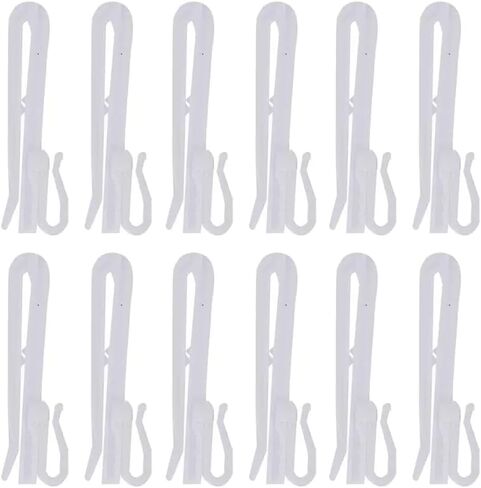 50-Pack Plastic Curtain Hooks,Adjustable Pinch Pleat Hook,Curtain Drapery Pin Hook for Pleated Drapes,Ratchet System Pinch Pleat Curtain Hanger (50, 2.76 Inch) in Saudi Arabia