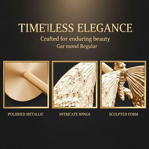 Brass Curtain Hooks, French Style Retro Decorative Wall Hooks, Wall-Mounted Creative Butterfly Design, Nail-Free Installation, Light Luxury Aesthetic in Kuwait