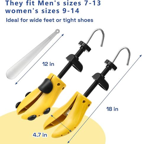 Shoe Stretcher Men Women Plastic Shoe Trees, Adjustable Length & Width, Pair of 4-Way Premium Shoe Stretcher in Saudi Arabia